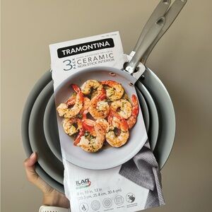 Tramontina Gray Ceramic Non-Stick Skillet Set